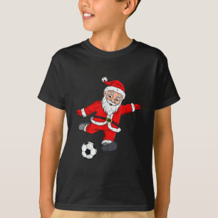Christmas Santa Claus Soccer Ball  T-Shirt