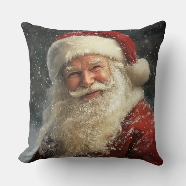 Christmas Santa Claus Throw Pillow Kissen (Vorderseite)