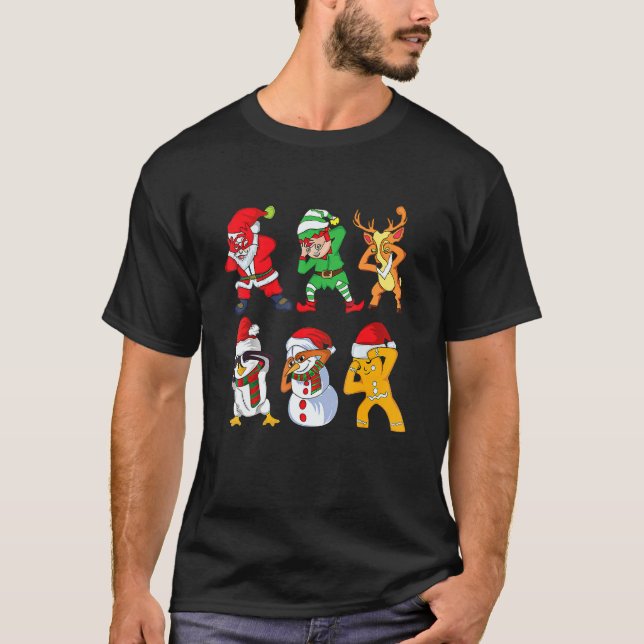 Christmas Santa Clause and Friends Griddy Dance T-Shirt (Vorderseite)