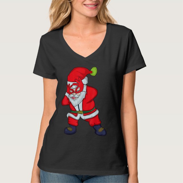 Christmas Santa Clause Griddy Dance T-Shirt (Vorderseite)