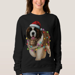 Christmas Santa Dog, St. Bernard, Saint Xmas, Dog Sweatshirt
