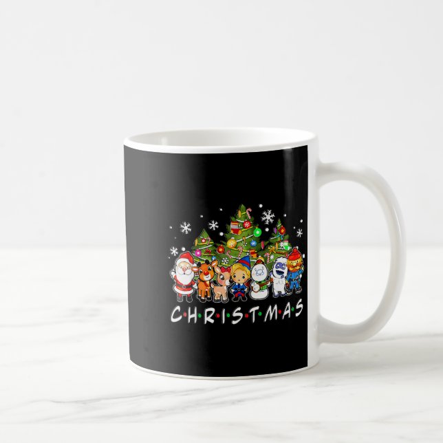 Christmas Santa Friends Rudolph Snowman Family Xma Kaffeetasse (Rechts)