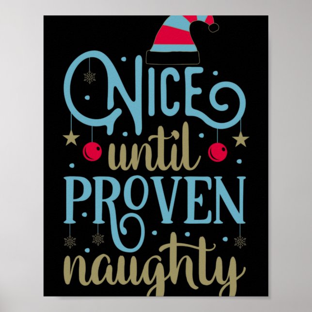 Christmas Santa Funny Saying Humor Tygraphy T Shir Poster (Vorne)