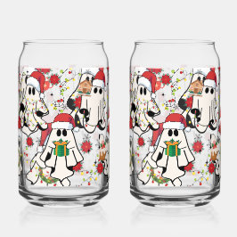 Christmas Santa Ghost Glass Cups Dosenglas