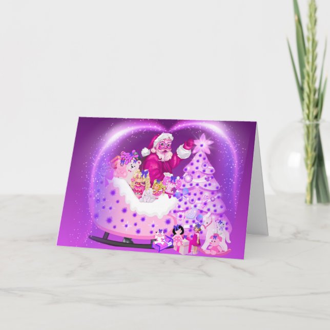 Christmas Santa Gift Giver Greeting Card Karte (Vorderseite)