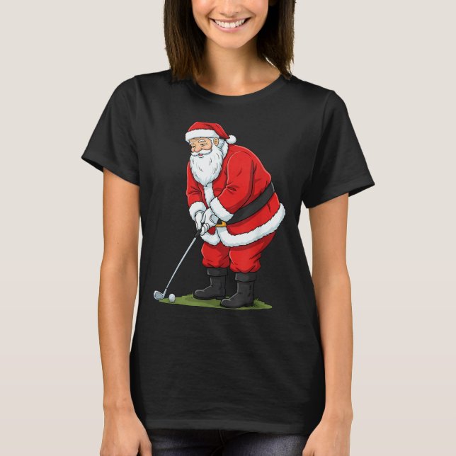 Christmas Santa Golf Golfer Xmas Funny Christmas G T-Shirt (Vorderseite)