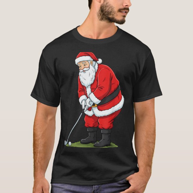 Christmas Santa Golf Golfer Xmas Funny Christmas G T-Shirt (Vorderseite)