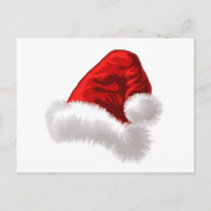 Christmas Santa Hat Art Feiertagspostkarte