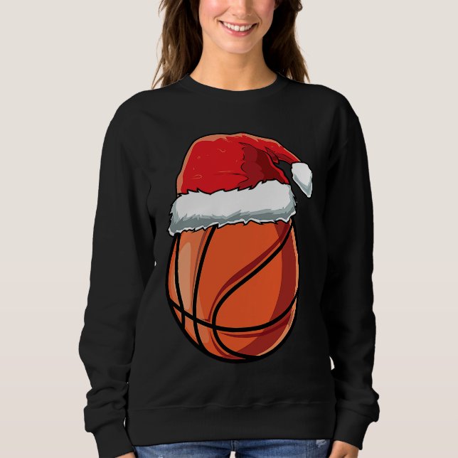 Christmas Santa Hat Basketball Player Funny Boys X Sweatshirt (Vorderseite)