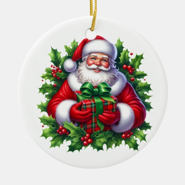 Christmas Santa Keramik Ornament (Vorne)