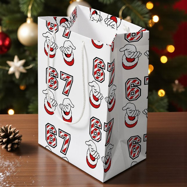 Christmas Santa Meme Six Seven 67 6 7  Mittlere Geschenktüte (Von Creator hochgeladen)