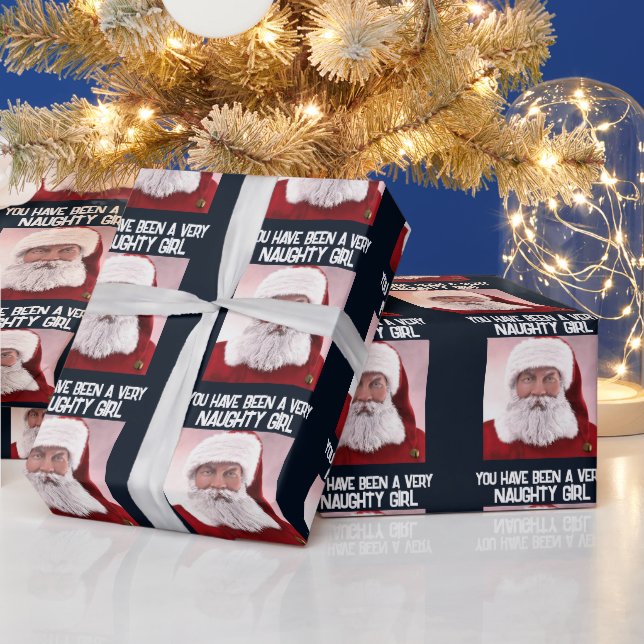 CHRISTMAS SANTA NAUGHTY MÄDCHENREISEPAPIER GESCHENKPAPIER (Feiertage)
