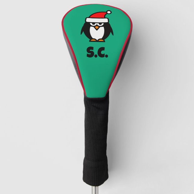 Christmas Santa penguin custom driver Golf Headcover (Vorderseite)
