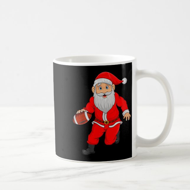 Christmas Santa Playing Football Xmas Funny Srts P Kaffeetasse (Rechts)