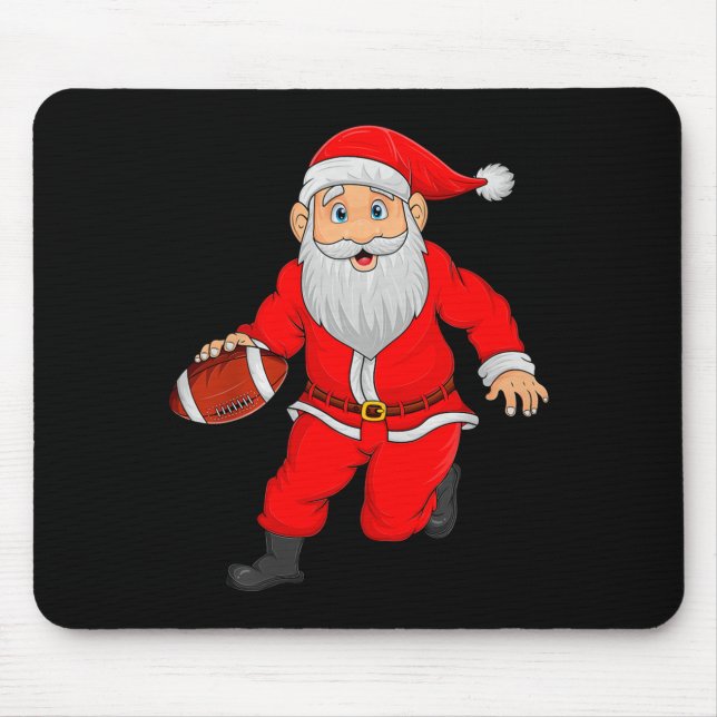 Christmas Santa Playing Football Xmas Funny Srts P Mousepad (Vorne)