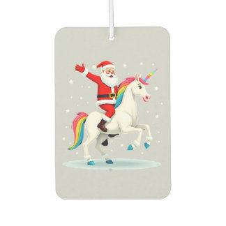 Christmas Santa Riding Unicorn Xmas Girls Women Ra Autolufterfrischer