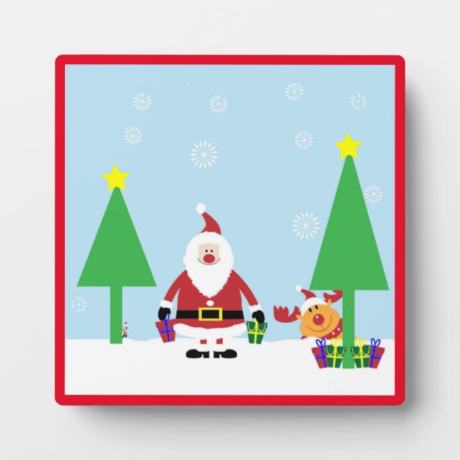 CHRISTMAS SANTA SCENE FOTOPLATTE (Vorderseite)