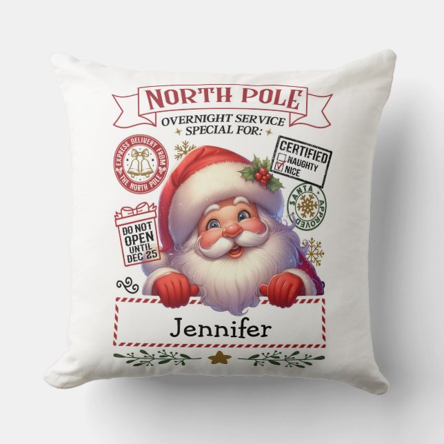 Christmas Santa Throw Pillow Kissen (Vorderseite)