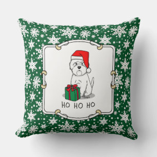 Christmas Santa West Highland White Terrier Westie Kissen