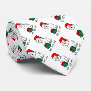 Christmas Santa West Highland White Terrier Westie Krawatte