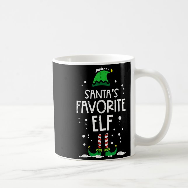 Christmas Santas Favorite Elf Xmas Matching Kids M Kaffeetasse (Rechts)