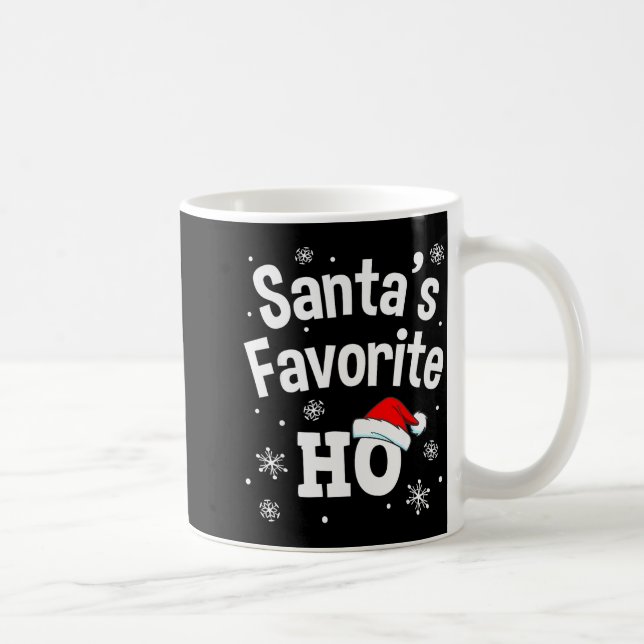 Christmas Santa's Favorite Ho Shirt, Adult Naughty Kaffeetasse (Rechts)