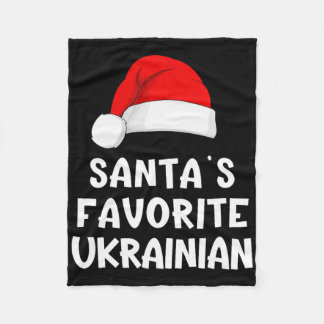 Christmas Santa's Favorite Ukrainian Funny Pajama  Fleecedecke