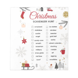 Christmas Scavenger Hunt Checklist Art Notizblock