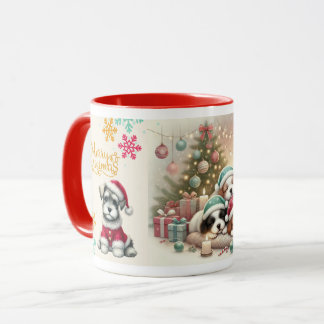 Christmas Schnauzer マグカップ Tasse