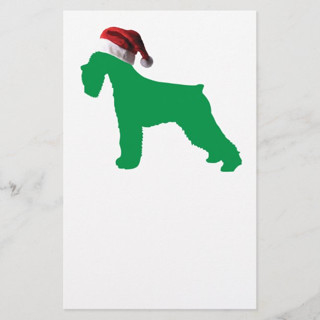 Christmas Schnauzer Briefpapier (Vorderseite)