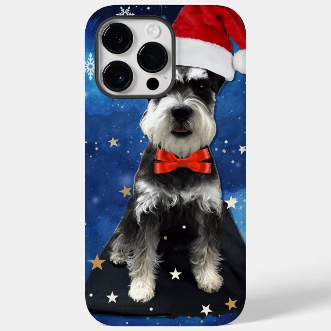 Christmas Schnauzer Case-Mate iPhone Hülle (Rückseite)