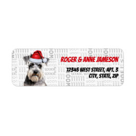 Christmas Schnauzer Dog Lover Holiday Address