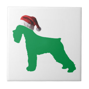 Christmas Schnauzer Fliese
