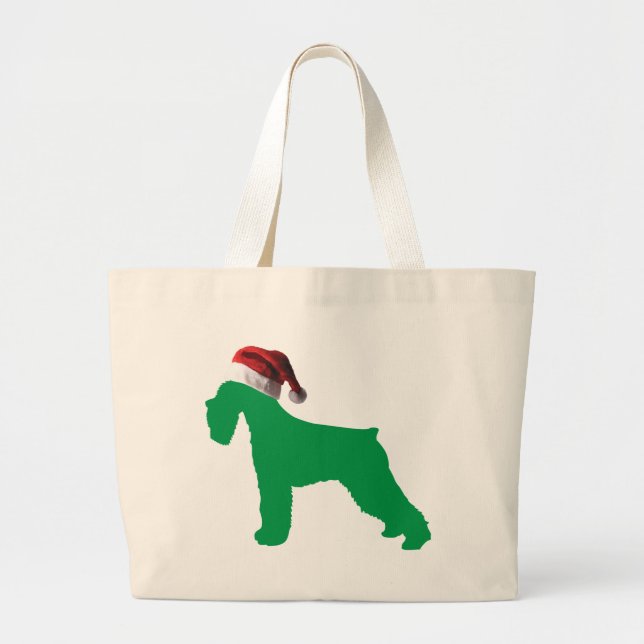 Christmas Schnauzer Jumbo Stoffbeutel (Vorne)