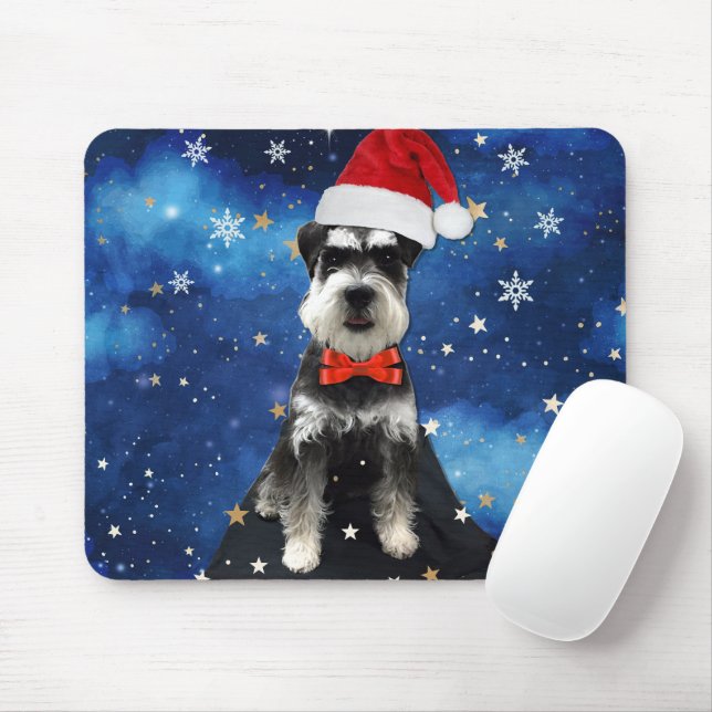 Christmas Schnauzer Mousepad (Mit Mouse)