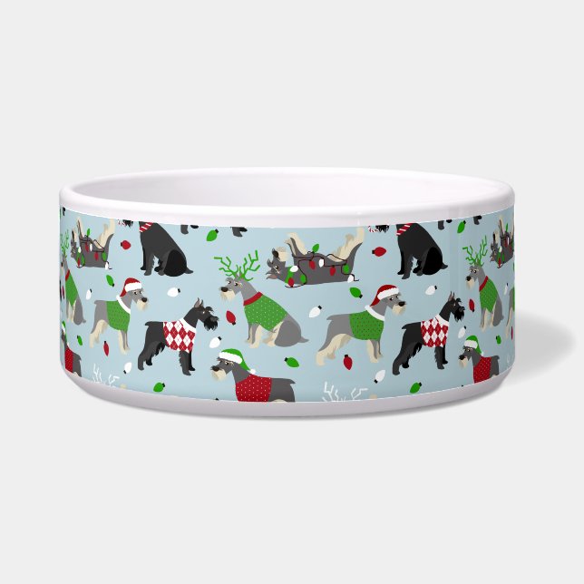 Christmas Schnauzer Napf (Vorderseite)