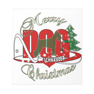 CHRISTMAS SCHNAUZER NOTIZBLOCK