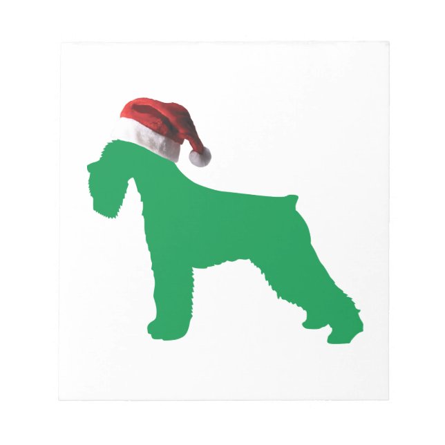 Christmas Schnauzer Notizblock (Vorderseite)