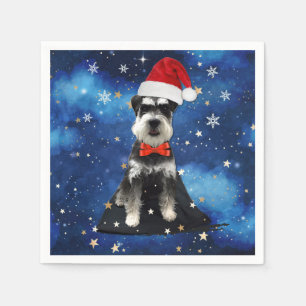 Christmas Schnauzer Serviette