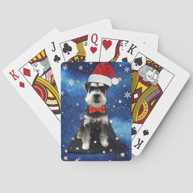 Christmas Schnauzer Spielkarten (Rückseite)