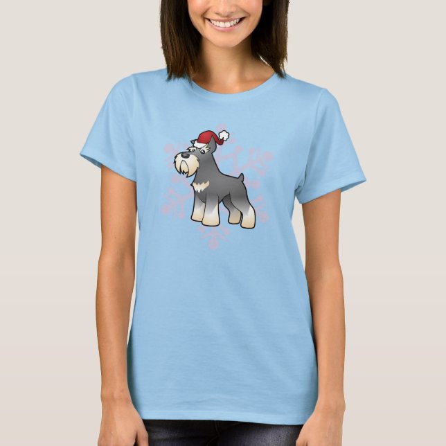 Christmas Schnauzer T-Shirt (Vorderseite)