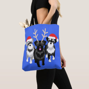 Christmas Schnauzers Blue