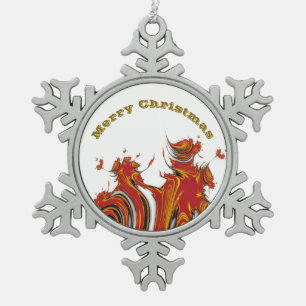 CHRISTMAS SCHNEEFLOCKEN Zinn-Ornament