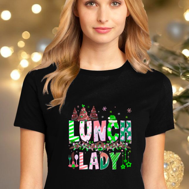Christmas School Lunch Lady T-Shirt Tri-Blend Shirt (Von Creator hochgeladen)