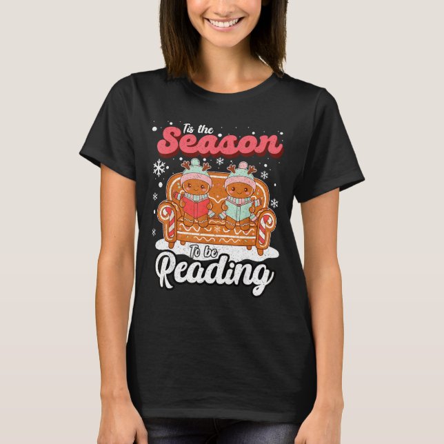 Christmas School Teacher Retro Librarian Groovy Xm T-Shirt (Vorderseite)
