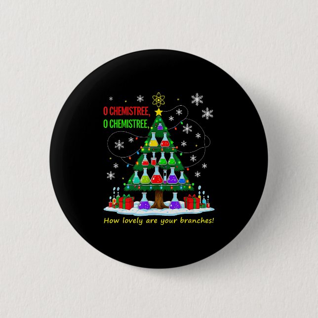 Christmas Science Teacher 67 Meme Santa Oh Chemist Button (Vorderseite)