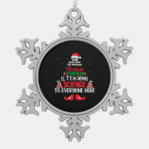 Christmas Science Teachers , Funny Teachers Schneeflocken Zinn-Ornament