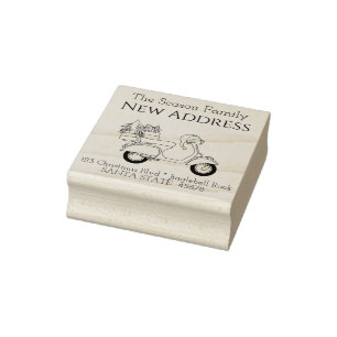 Christmas Scooter Neue Addres Rücksendeadresse Br Gummistempel