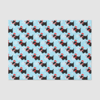 Christmas Scottie Dogs Pattern Seidenpapier