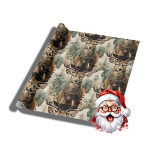 Christmas Scottish Reindeer Geschenkpapier